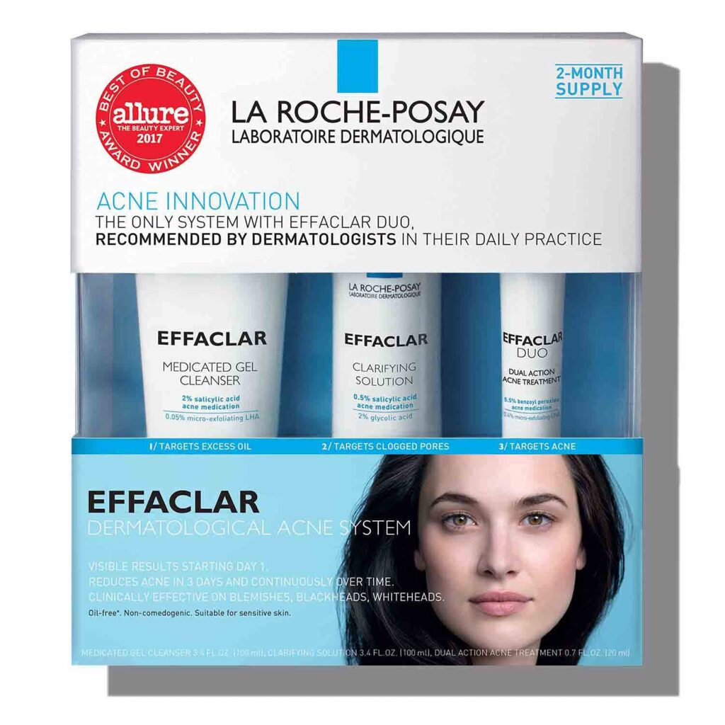 La Roche-Posay Effaclar Dermatological Acne Treatment System For Face Oil Free - Beautynation 